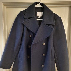 Navy blue pea coat